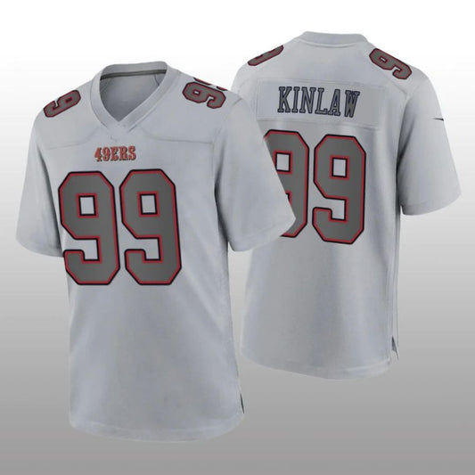 SF.49ers #99 Javon Kinlaw Gray Atmosphere Player Game Jersey Stitched American Football Jersey