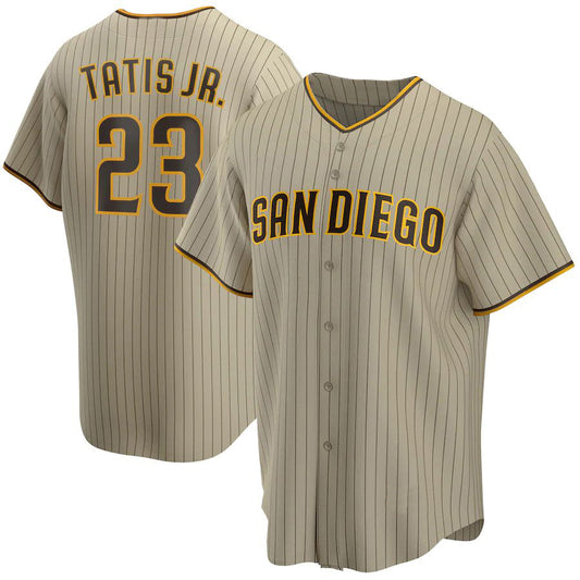 San Diego Padres #23 Fernando Tatis Jr. Tan Alternate Replica Player Baseball Jersey