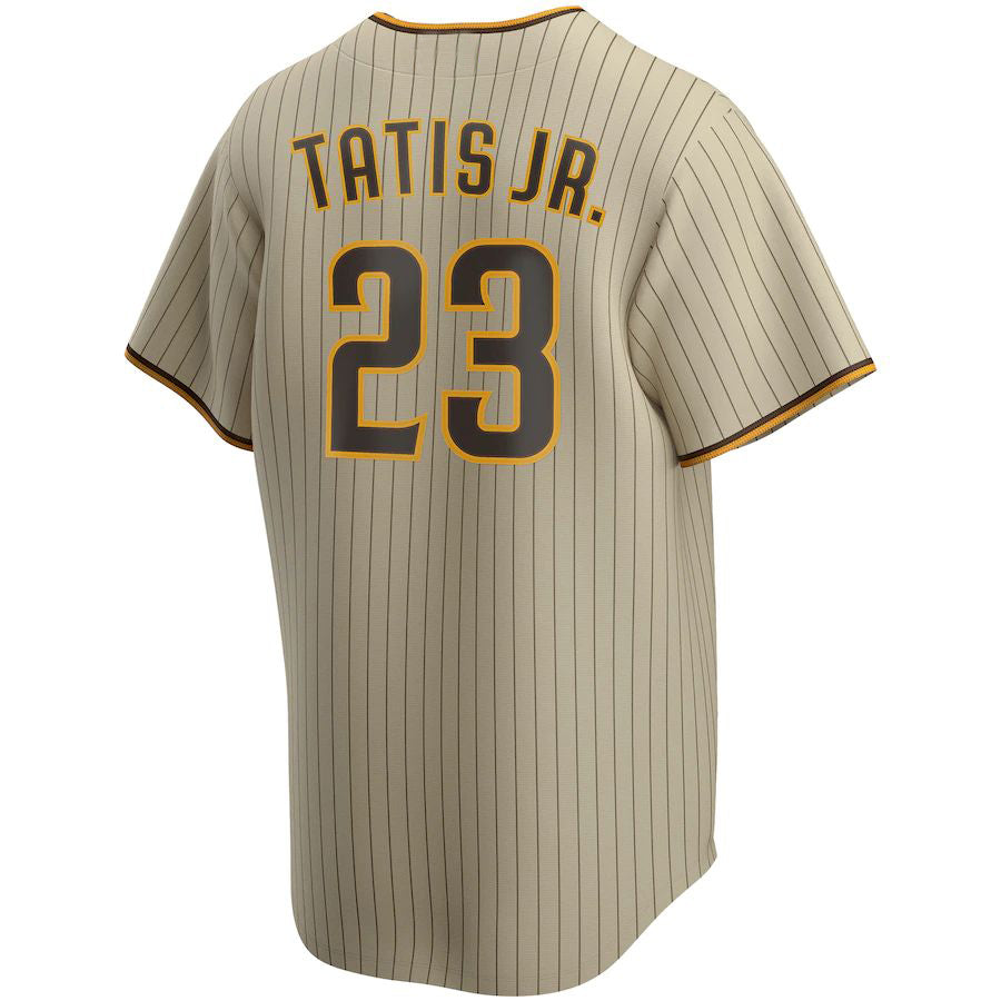 San Diego Padres #23 Fernando Tatis Jr. Tan Alternate Replica Player Baseball Jersey