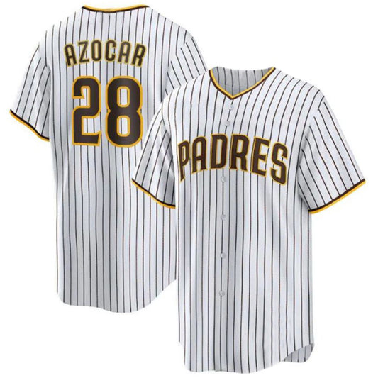 San Diego Padres #28 Jos Azocar Home Replica Player Jersey - White Baseball Jerseys