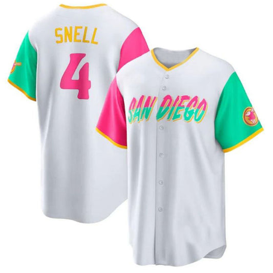 San Diego Padres #4 Blake Snell City Connect Replica Player Jersey - White Baseball Jerseys