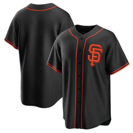Custom San Francisco Giants Black Alternate Replica Team Jersey Baseball Jerseys