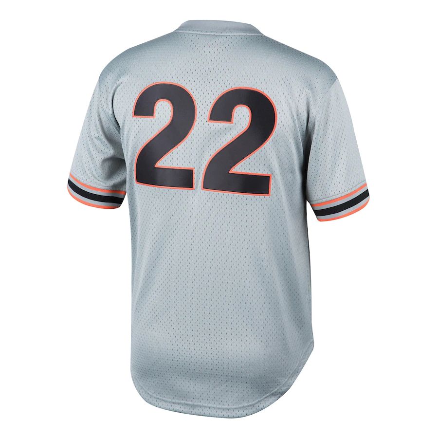 San Francisco Giants #22 Will Clark Gray Cooperstown Collection Mesh Batting Practice Player Jersey