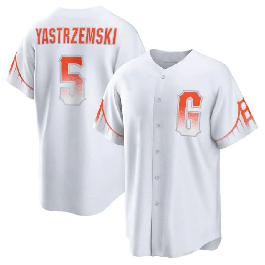 San Francisco Giants #5 Mike Yastrzemski White City Connect Replica Player Jersey Baseball Jerseys