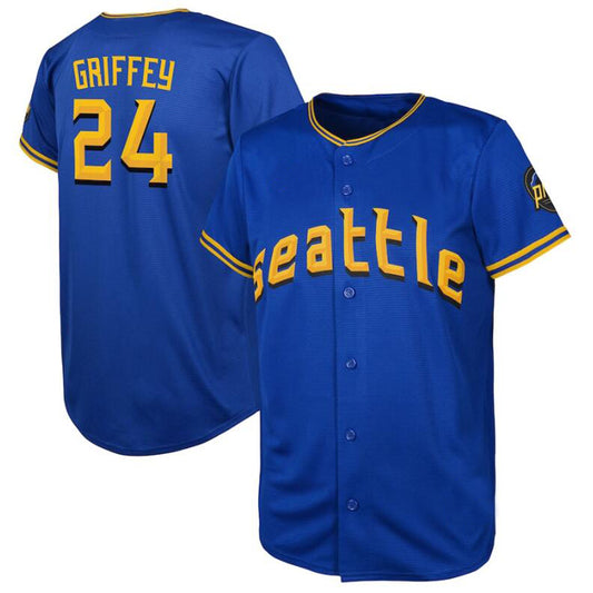 Seattle Mariners #24 Ken Griffey Jr. Royal 2023 City Connect Replica Player Jersey