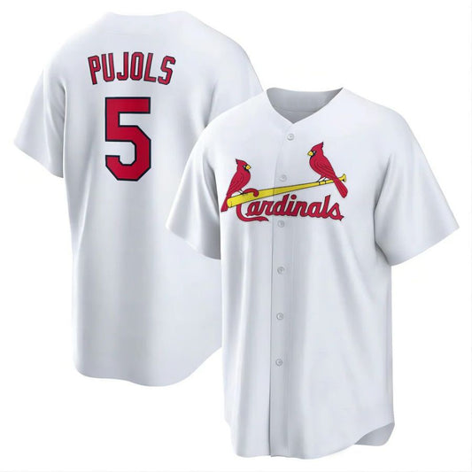 St. Louis Cardinals #5 Albert Pujols White Home Official Replica Player Jersey Baseball Jerseys