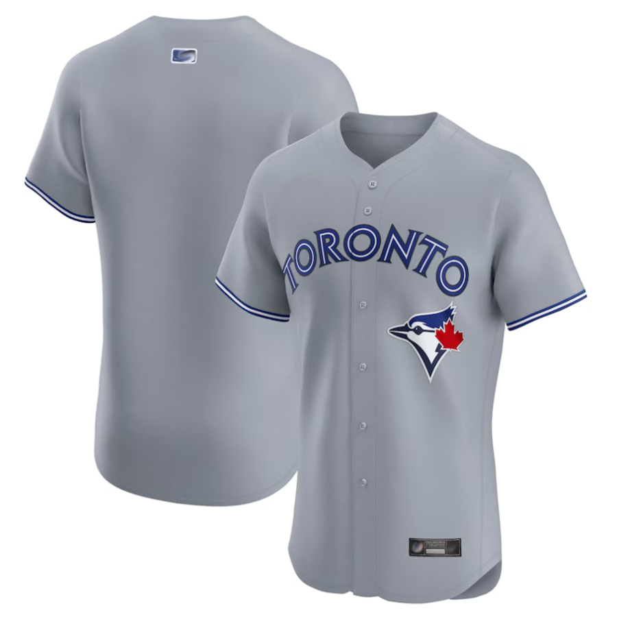 T.Blue Jays Blank Player Gray Road Elite Baseball Jerseys