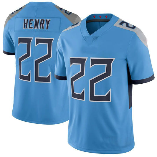 T.Titans #22 Derrick Henry Light Blue Player New Vapor Untouchable Limited Jersey Stitched American Football Jerseys