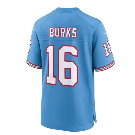 T.Titans #16 Treylon Burks Light Blue Oilers Throwback Alternate Game Player Jersey Stitched American Football Jerseys