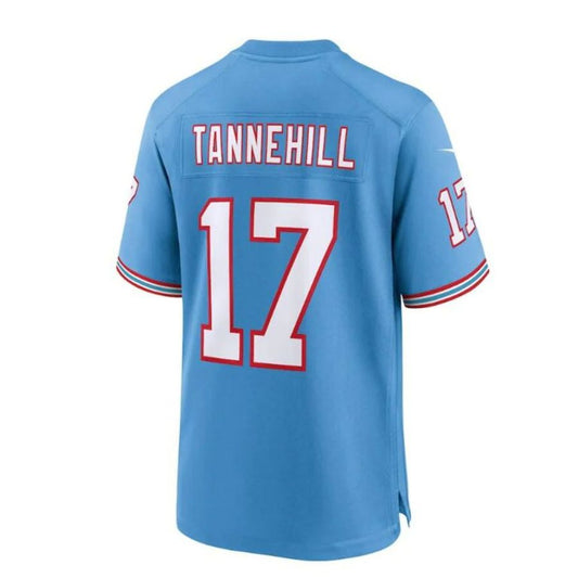 T.Titans #17 Ryan Tannehill Light Blue Oilers Throwback Alternate Game Player Jersey Stitched American Football Jerseys