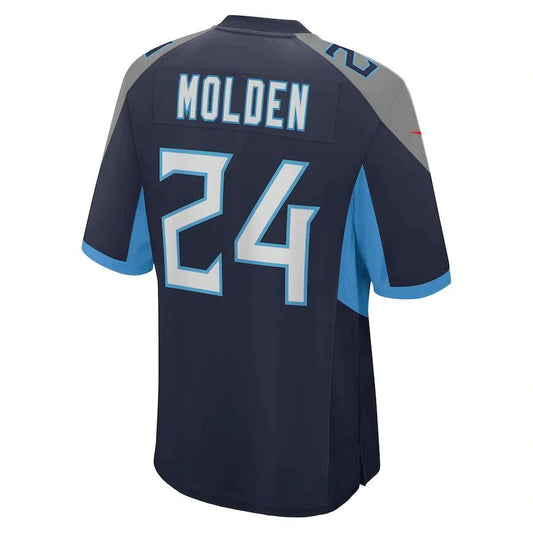 T.Titans #24 Elijah Molden Navy Player Game Jersey Stitched American Football Jerseys