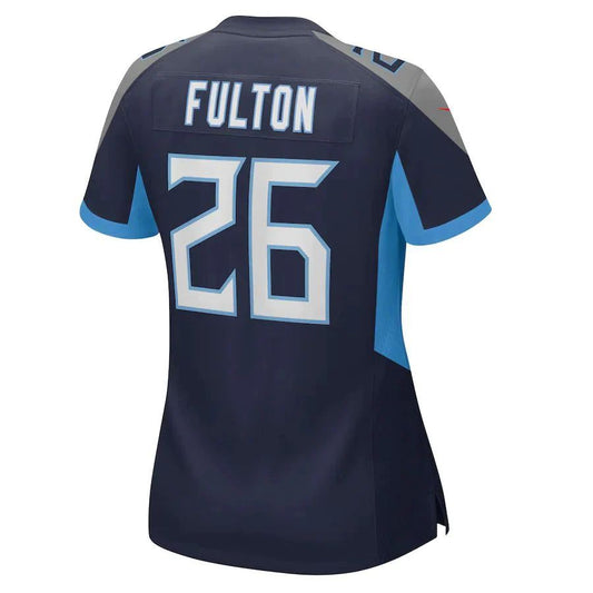T.Titans #26 Kristian Fulton Navy Player Game Jersey Stitched American Football Jerseys