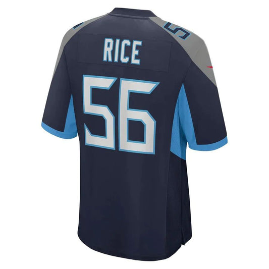 T.Titans #56 Monty Rice Navy Player Game Jersey Stitched American Football Jerseys