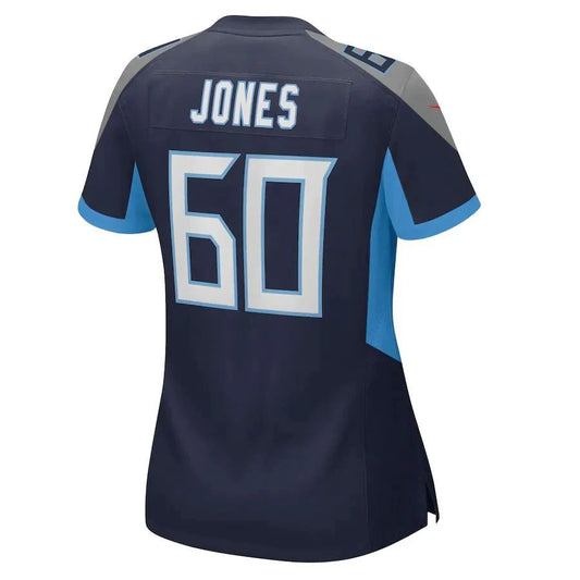T.Titans #60 Ben Jones Navy Game Player Jersey Stitched American Football Jerseys