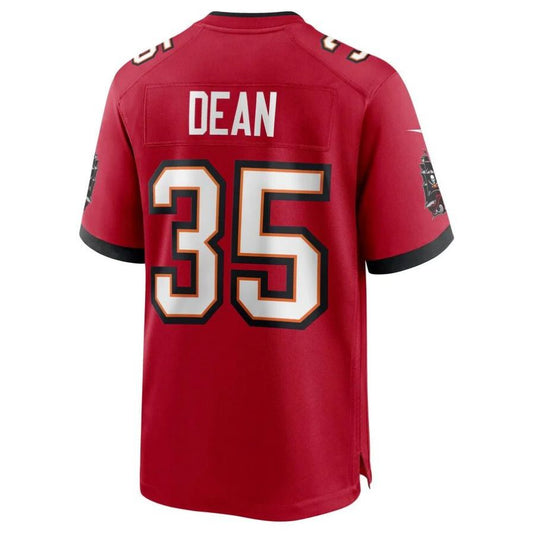 TB.Buccaneers #35 Jamel Dean Red Player Game Jersey Stitched American Football Jerseys