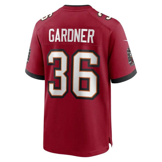 TB.Buccaneers #36 Bay Gardner Red Game Player Jersey Stitched American Football Jerseys