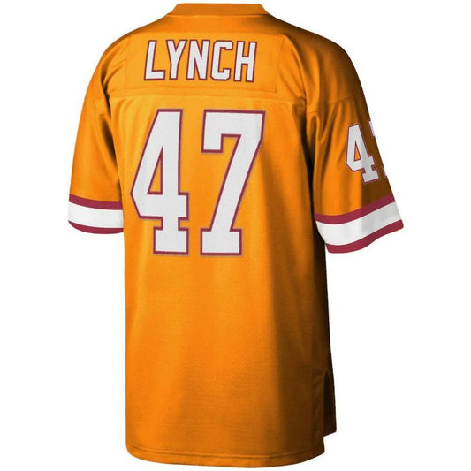 TB.Buccaneers #47 John Lynch Mitchell & Ness Orange Legacy Replica Player Jersey Stitched American Football Jerseys