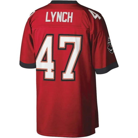 TB.Buccaneers #47 John Lynch Mitchell & Ness Red Legacy Replica Player Jersey Stitched American Football Jerseys