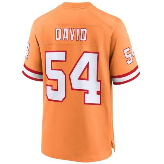 TB.Buccaneers #54 Lavonte David Throwback Player Game Jersey - Orange Stitched American Football Jerseys