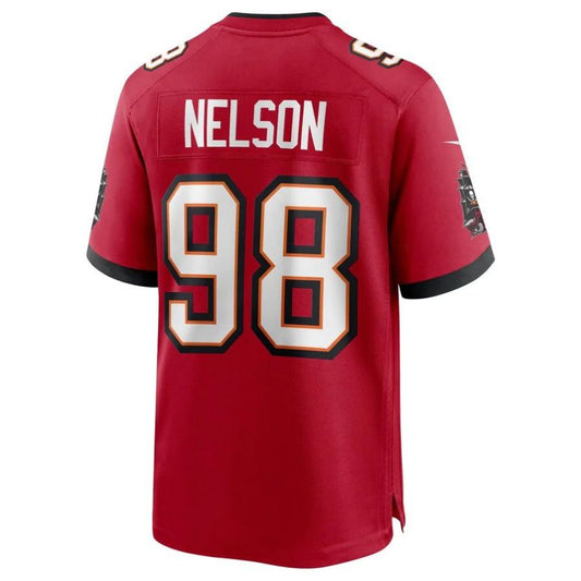 TB.Buccaneers #98 Anthony Nelson Red Player Game Jersey Stitched American Football Jerseys