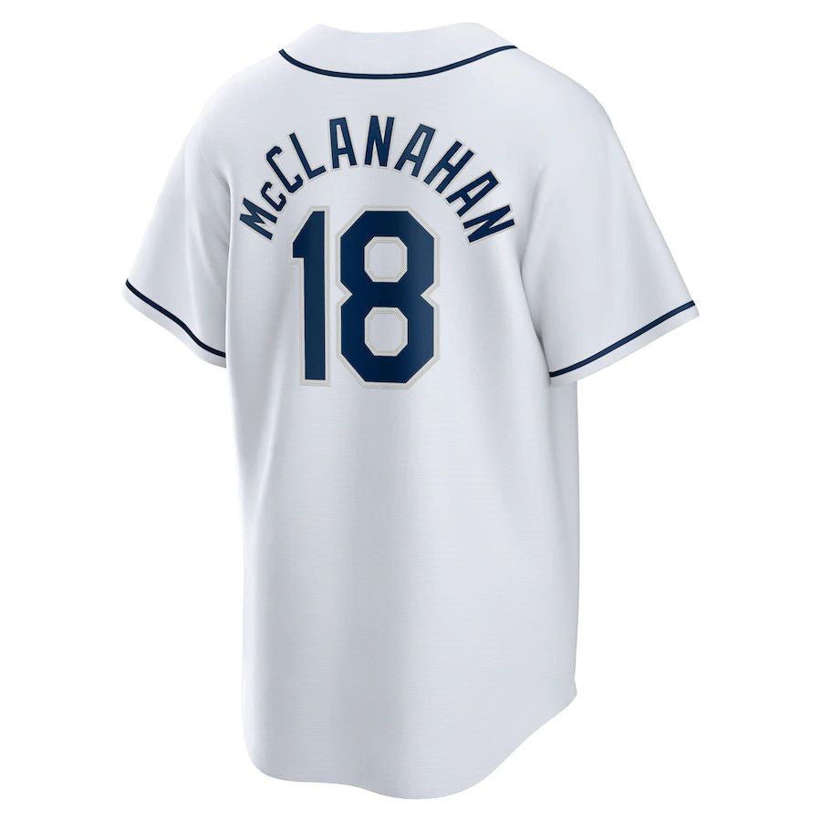 Tampa Bay Rays #18 Shane McClanahan Home Replica Player Jersey - White Baseball Jerseys