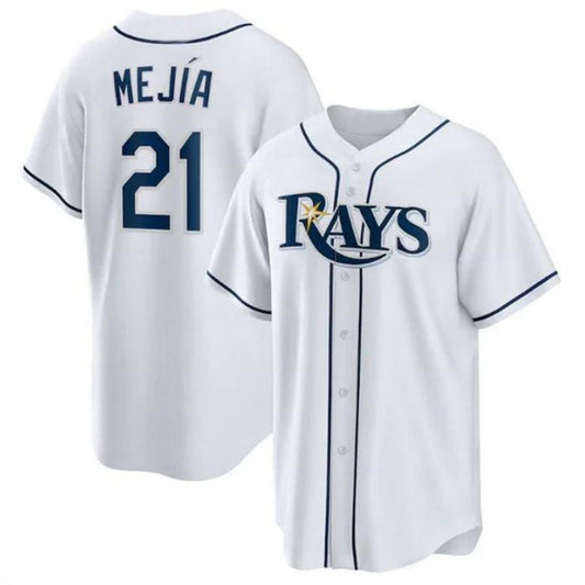 Tampa Bay Rays #21 Francisco Mejía Home Replica Player Jersey - White Baseball Jerseys