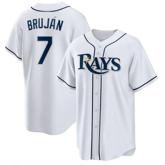 Tampa Bay Rays #7 Vidal Bruján Home Replica Player Jersey - White Baseball Jerseys