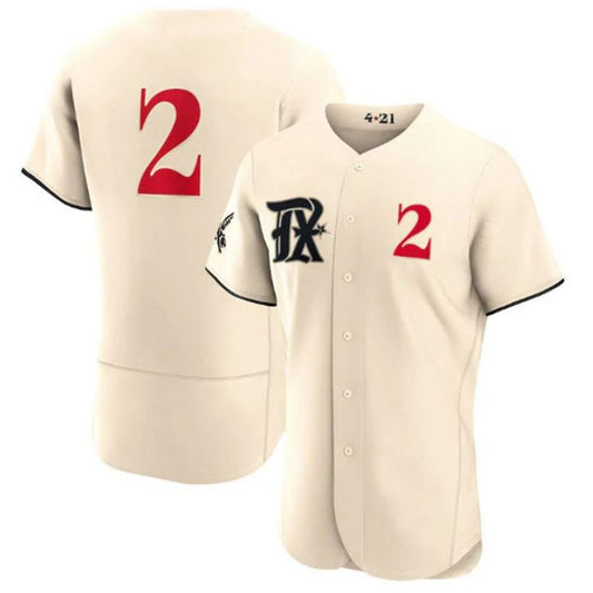 Texas Rangers #2 Marcus Semien Cream 2023 City Connect Authentic Player Jersey Baseball Jerseys
