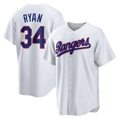 Texas Rangers #34 Nolan Ryan White Home Cooperstown Collection Player Jersey Baseball Jerseys