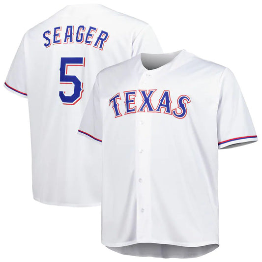 Texas Rangers #5 Corey Seager White Big & Tall Replica Player Jersey