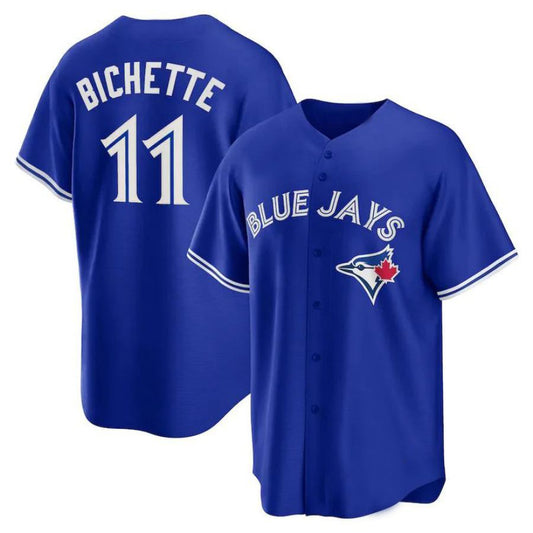 Toronto Blue Jays #11 Bo Bichette Royal Alternate Replica Player Name Jersey Baseball Jerseys