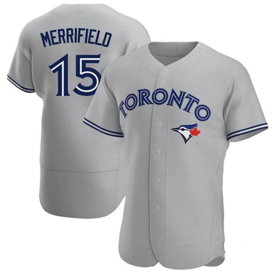 Toronto Blue Jays #15 Whit Merrifield Gray Road Flex Base Player Jersey Baseball Jerseys