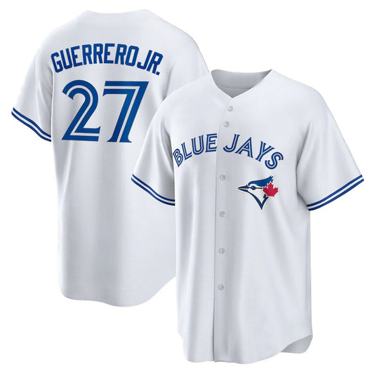 Toronto Blue Jays #27 Vladimir Guerrero Jr. White Home Replica Player Name Jersey