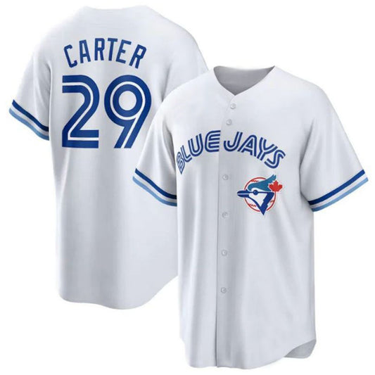 Toronto Blue Jays #29 Joe Carter Home Cooperstown Collection Player Jersey - White Baseball Jerseys