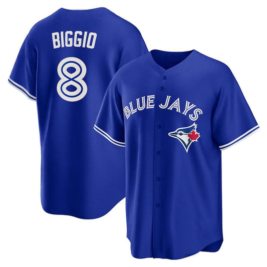 Toronto Blue Jays #8 Cavan Biggio Royal Replica Player Name Jersey
