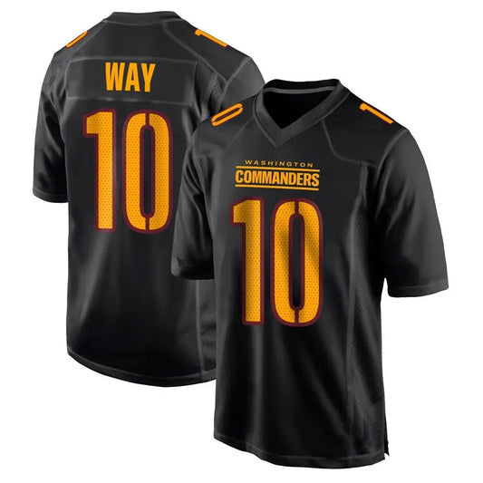 W.Commanders #10 Tress Way Player Black Fashion Football Jerseys
