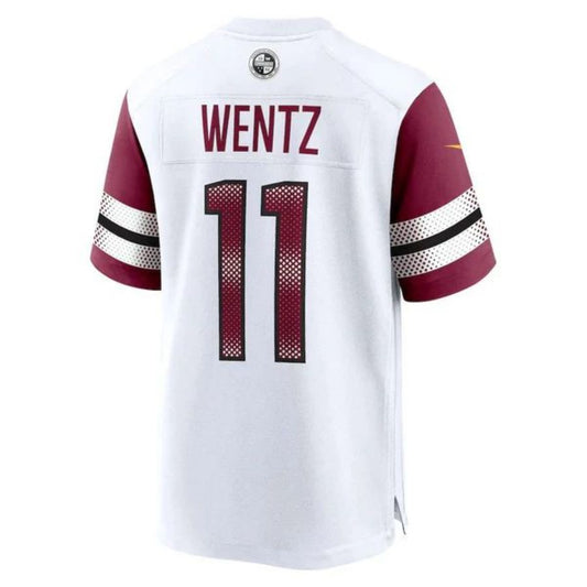 W.Commanders #11 Carson Wentz White Game Jersey Stitched American Football Jerseys