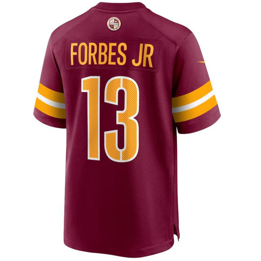 W.Commanders #13 Emmanuel Forbes 2023 Draft First Round Pick Game Jersey - Burgundy Stitched American Football Jerseys