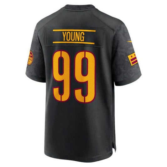 W.Commanders #99 Chase Young Black Alternate Game Player Jersey Stitched American Football Jerseys