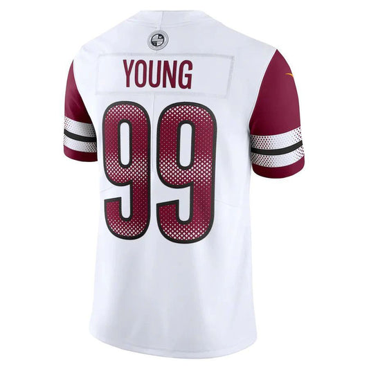 W.Commanders #99 Chase Young White Vapor Limited Jersey Stitched American Football Jerseys