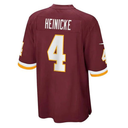 W.Commanders Team #4 Taylor Heinicke Burgundy Team Game Jersey Stitched American Football Jerseys