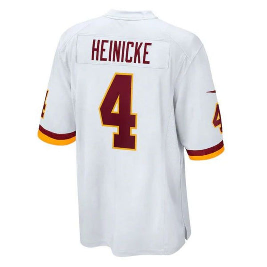 W.Commanders Team #4 Taylor Heinicke White Game Jersey Stitched American Football Jerseys