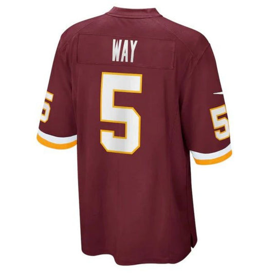 W.Commanders Team #5 Tress Way Burgundy Game Player Jersey Stitched American Football Jerseys
