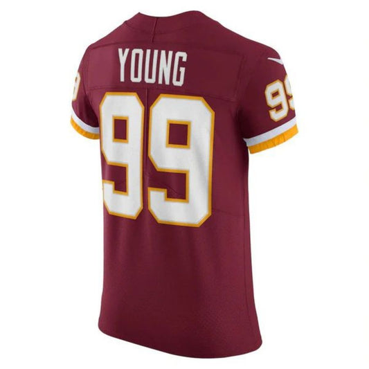 W.Commanders Team #99 Chase Young Burgundy Vapor Elite Player Jersey Stitched American Football Jerseys