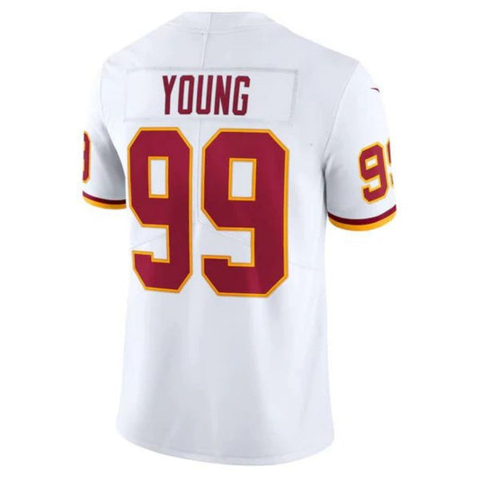 W.Commanders Team #99 Chase Young White Vapor Limited Jersey Stitched American Football Jerseys