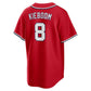 Washington Nationals #8 Carter Kieboom Alternate Replica Player Name Jersey - Red Baseball Jerseys