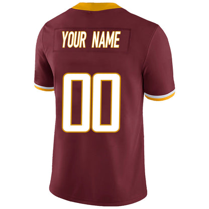 Custom W.Commanders Burgundy Stitched Player Vapor Elite Football Jerseys