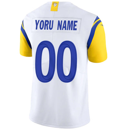 Custom LA.Rams White Stitched Player Vapor Elite Football Jerseys