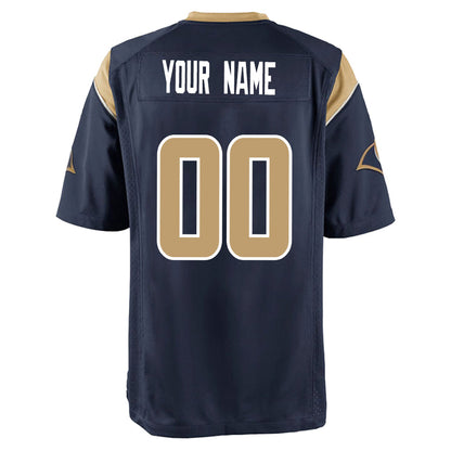 Custom LA.Rams Navy Stitched Player Game Football Jerseys