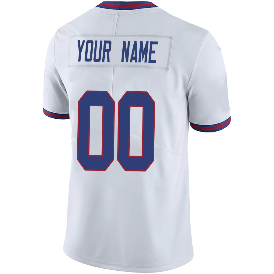 Custom NY.Giants White Stitched Player Vapor Elite Football Jerseys